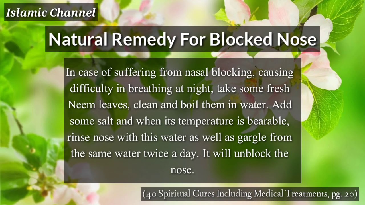 Natural Remedy For Blocked Nose 