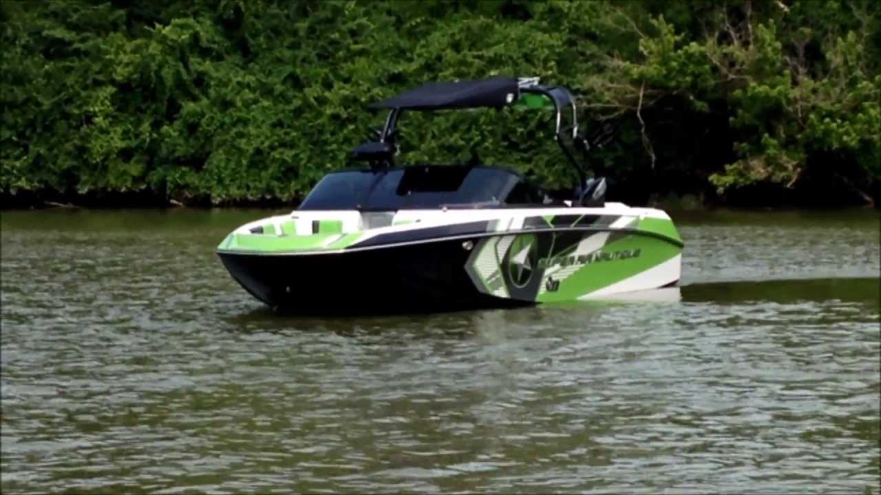 2013 Super Air Nautique G23- Sublime Green/ Silver Cloud/ Onyx Black On Water