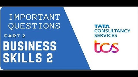 TCS Wings1 Business skills track 2 IMP Questions and answers   Part 2
