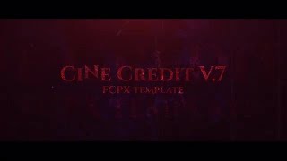 Cine Credit V.7 Final Cut Pro Templates