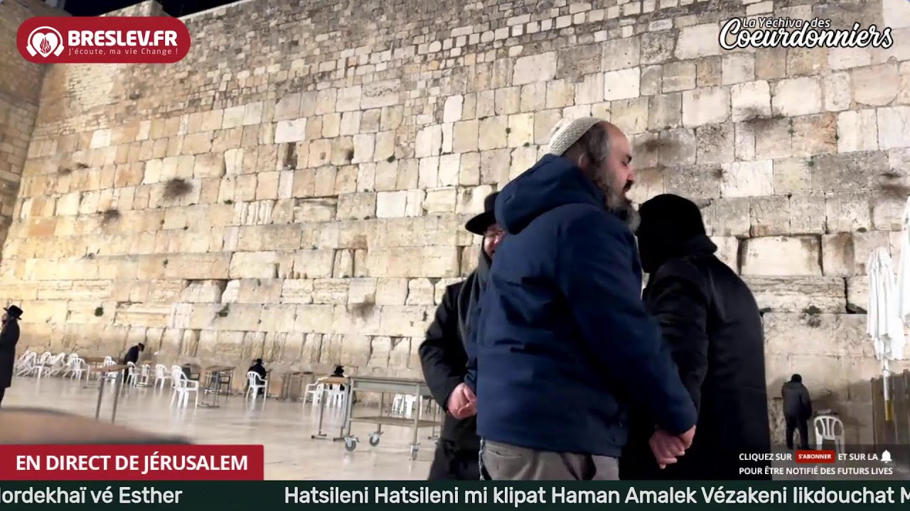 Tikoun Haclali ensemble Uman Kotel - 4 Février - Breslev-