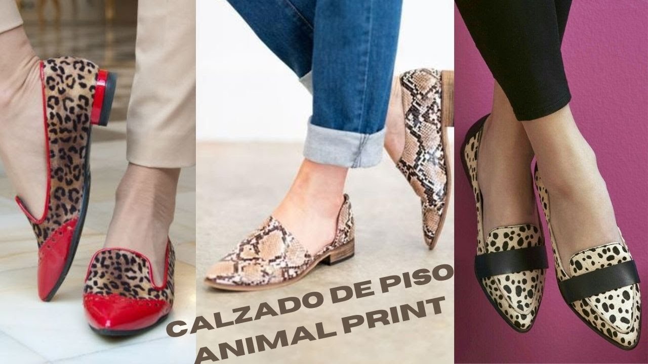 LINDO CALZADO DE PISO EN ANIMAL PRINT MODA 2022🥿CUTE FLAT SHOES IN ANIMAL  PRINT FASHION 2022 - YouTube