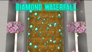 Easy Minecraft Diamond Waterfall Build tutorial 😉😎
