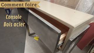 Comment faire une console bois acier ? Petit projet bois acier sympathique.