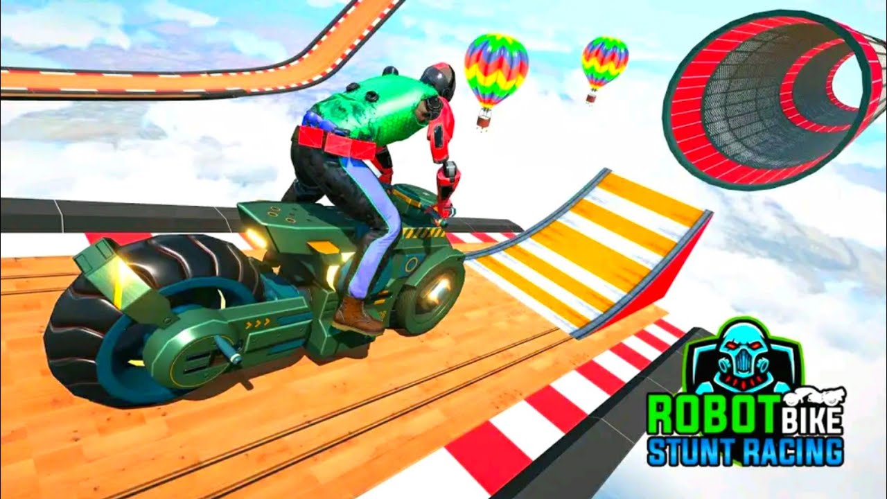 Robot Bike Stunt Master : Bike Stunt 2020 / Robot Bike Mega Ramp stunt game - Android gameplay