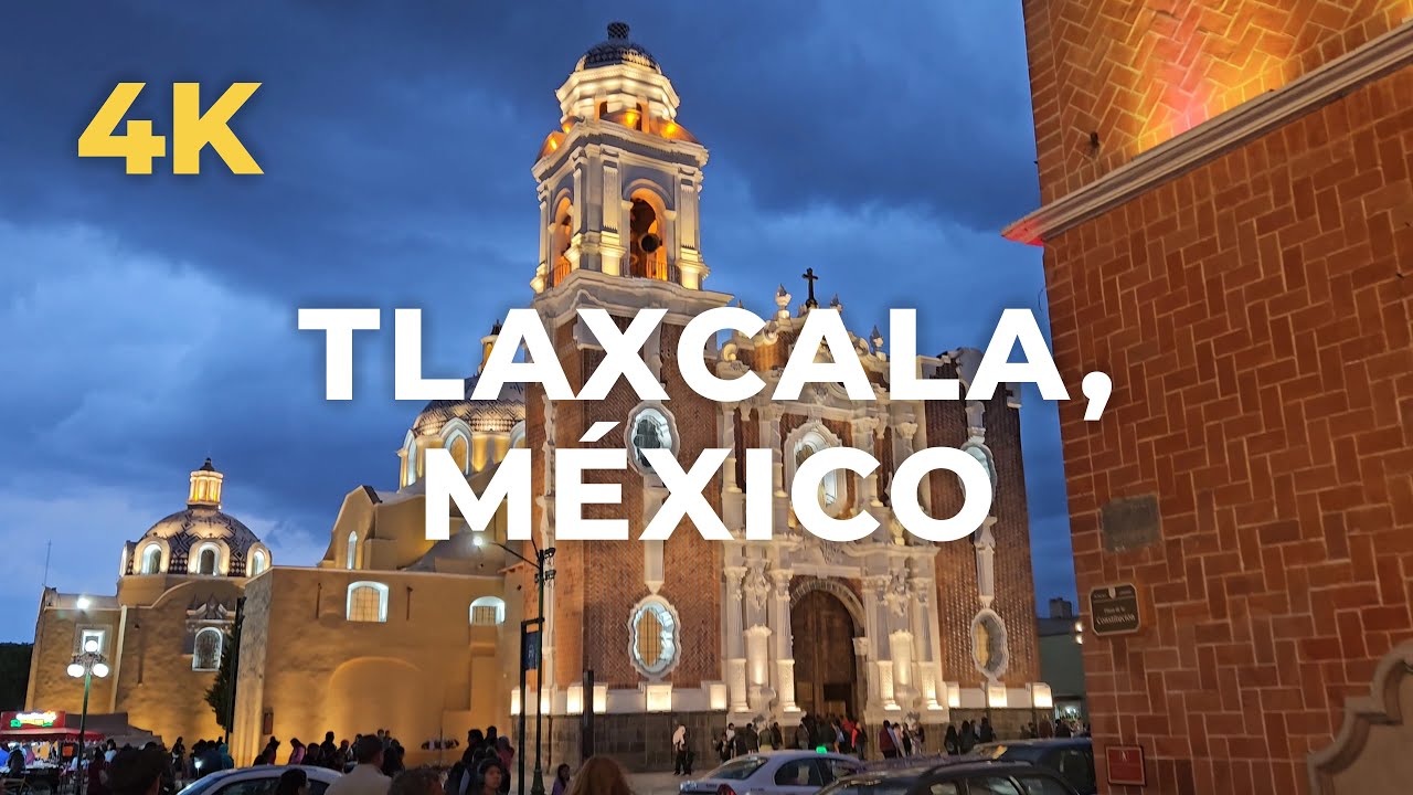 Tlaxcala, Tlax. México [4k 60 fps]. Recorrido a pie / Walking tour.