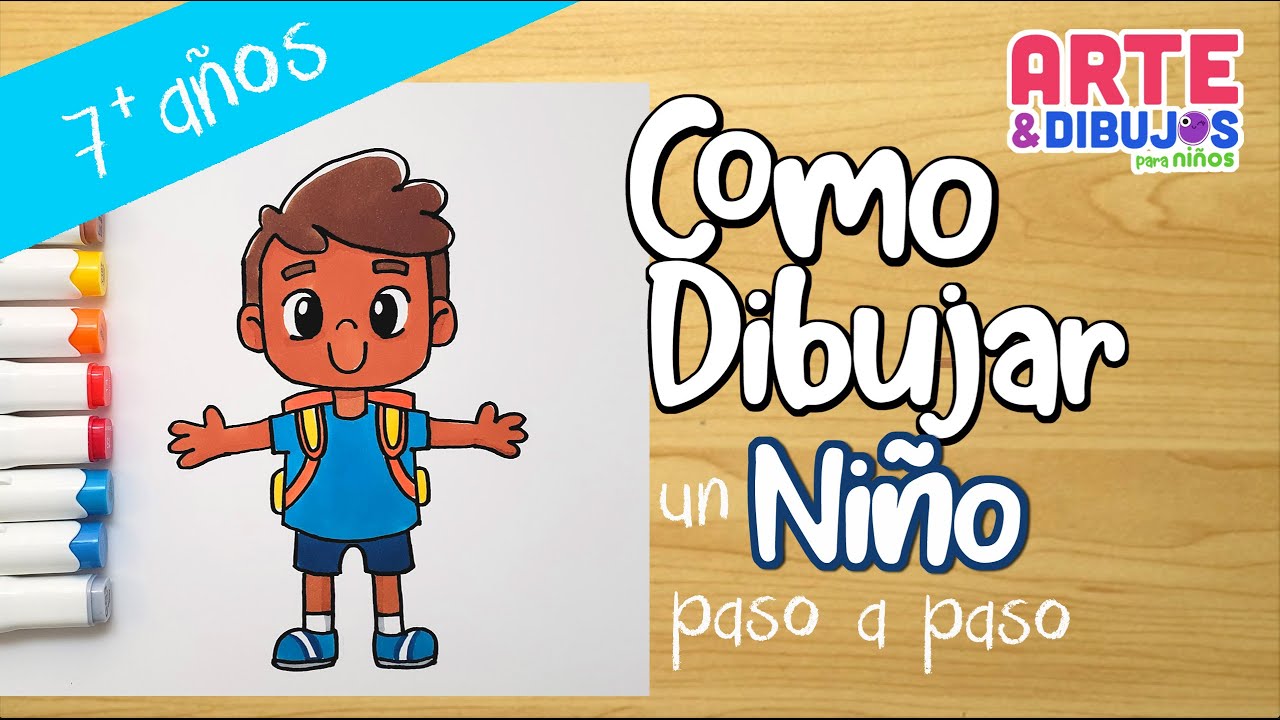 como dibujar un niño facil | Arte y dibujos para niños - YouTube