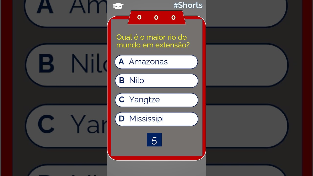 Você sabe qual é o maior rio do mundo em extensão ? 
