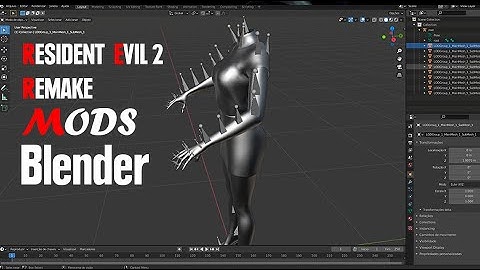 [Tutorial] RE2 Remake no Blender. Ferramentas, Edição de Malhas, Transferência de Pesos, etc...