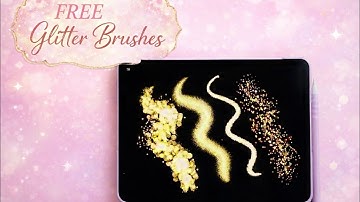 I created 4 glitter brush in procreate ✨️ | glitter brush tutorial step by step