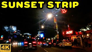 Sunset Strip at Night Driving Tour [4K]