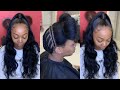 Half Up/Half Down Quick Weave