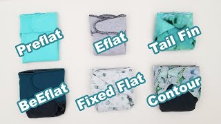 Part 2 GUIDE TO FLAT CLOTH DIAPERS: Preflat, Eflat, Tail Fin, BeEflat, Fixed Flat, Contour