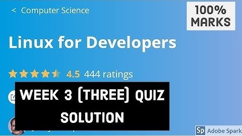 Coursera: Linux for developers week 3 all quiz answer | Specialization Linux and git week 1 answer