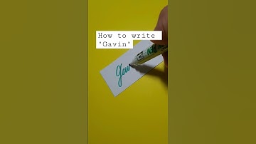 How to write "Gavin" | Amazing handwriting of Amy | Calligraphy