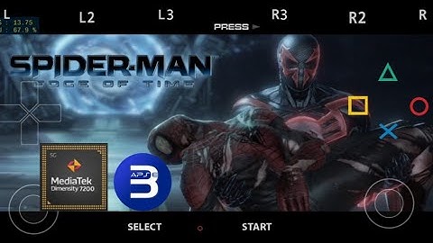 Spider-Man Edge of Time (PS3) aps3e v0.8 Emulator android gameplay testing mali device Dimensity7200