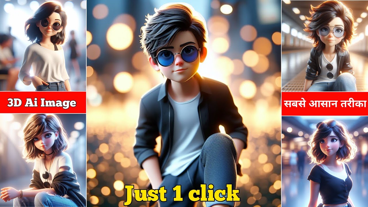 How to create 3D Ai social media boy image || Bing image creator || Ai photo editing tutorial