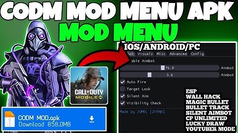 CODM MOD MENU APK COD MOBILE +WALLHACK +AIMBOT + ESP | DOWNLOAD CHEATS NO RECOIL CODM APP