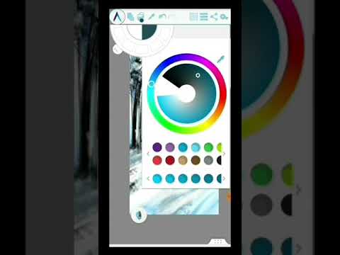 Artecture app, digital drawing. Blue winter