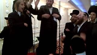 Menashe Lustig son singing at wedding in Stamford Hill Menashe Lustig son singing at wedding in Stamford Hill