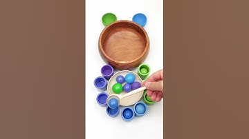 Color Sorting Reverse #asmr #satisfying #colorsorting #marblerun #colorful