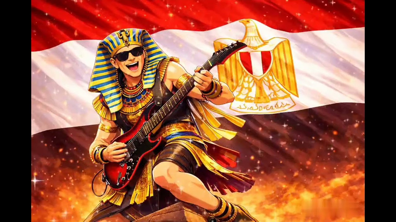 نشيد اسلمي يا مصر HEAVY METAL - ROCK GUITAR - توزيع جديد - OLD ANTHEM OF EGYPT
