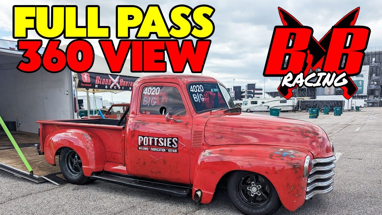 53 Chevy 3100 Drag Racing 360 View under lights! #gopro360 #dragracing ...