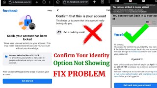 How to unlock facebook account option change 2024 | facebook Id locked confirm your identity problem