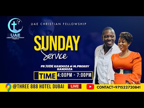 DUBAI CHRISTIAN FELLOWSHIP SUNDAY SERVICE WITH PR JUDE KAKOOZA || @ THREE HOTEL