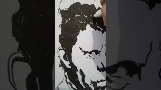 Pen & Ink Portrait Drawing of Tom Waits Pen & Ink Portrait Drawing of Tom Waits