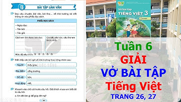 [Kết nối tri thức]Vở bài tập Tiếng Việt 3 trang 26, 27 |Bài tập làm văn| Tuần 6| Cổng trường