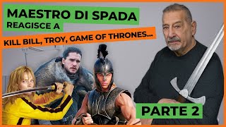 Vero MAESTRO DI SPADA reagisce a KILL BILL, TROY, THE LAST DUEL e altri film - Parte 2 | Slim Dogs