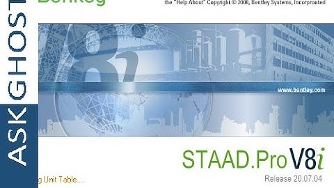 STAAD.Pro V8i (Series 6) 20.07.11.33 Crack-Complete Installation/Setup Guide[100% WORKING](2020)