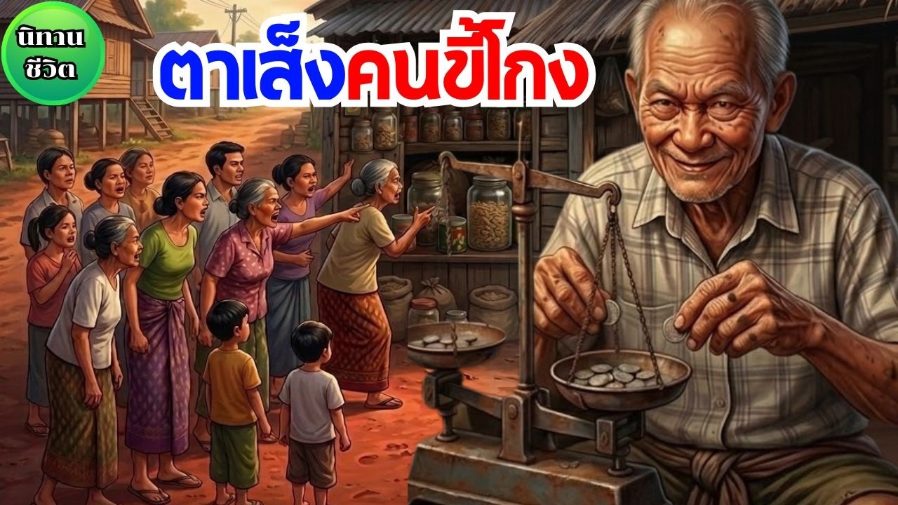 นิทาน ตาเส็งคนขี้โกง ชายแก่ที่ไม่ซื่อสัตย์ หาทางเอากำไรจากชาวบ้านทุกเม็ด จุดจบจะเป็นอย่างไร
