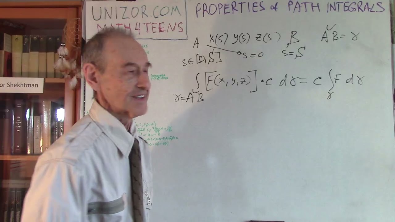 Thumbnail for Path Integrals Properties: UNIZOR.COM - Math4Teens - Calculus - Integrals Part 2 - Path Integrals