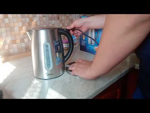 Електрочайник Midea MK-17S30B2G 1.7 л Чорний/ Металевий