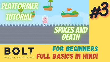 Spikes and Death system without coding | 2D Platformer Game | In hindi