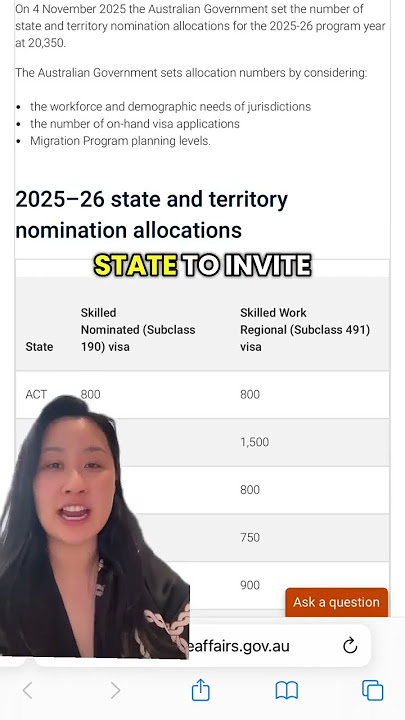 State allocations released! #shorts #stateupdates #permanentresidency #australia #migration