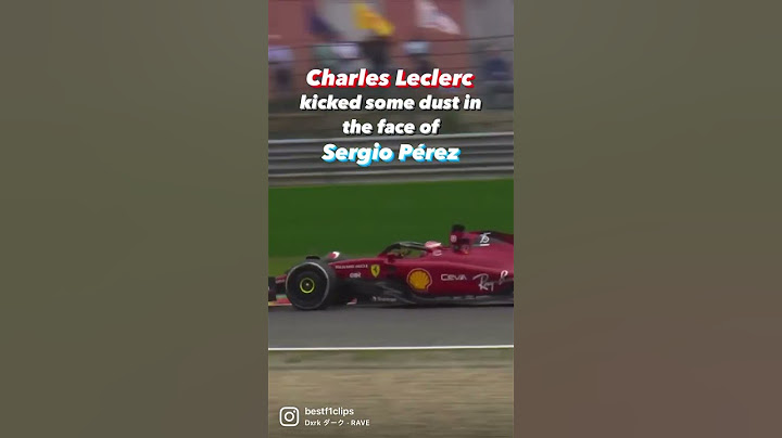 Charles Leclerc kicked some dust in the face of Sergio Pérez