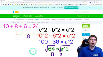 R.4: Pythagorean Theorem - Find the Perimeter (IXL 8th Math)