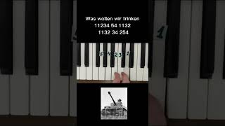 Luftfaffe anthem Was wollen wir trinken mem on piano 🎹 tutorial