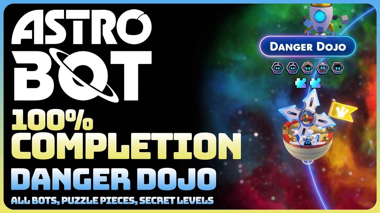 Astro Bot - Danger Dojo (All Collectible Locations: Bots || Puzzle