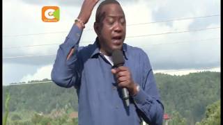 President Uhuru Kenyatta and his Deputy William Ruto are in Kirinyaga County