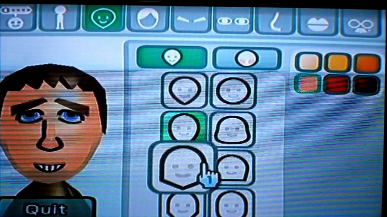 Wii- How to make a Nicholas Cage Mii - YouTube
