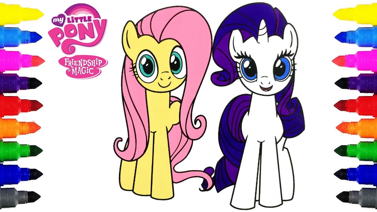 My Little Pony Fluttershy and Rarity Coloring Pages