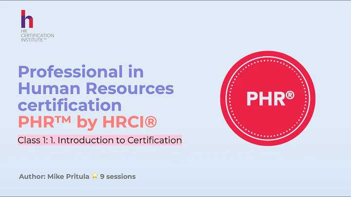 PHR Professional in Human Resources HRCI exam prep+test