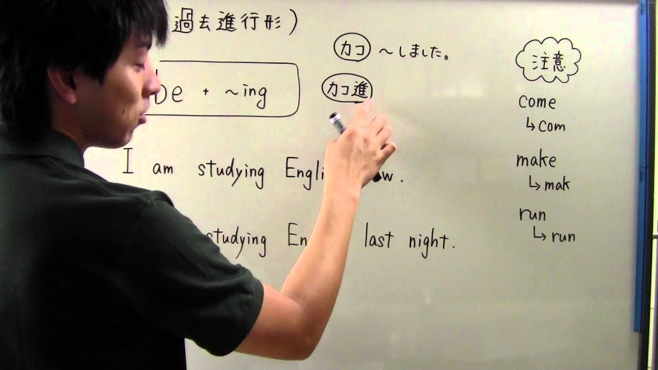 中２ 英語 ２ 過去進行形 Youtube