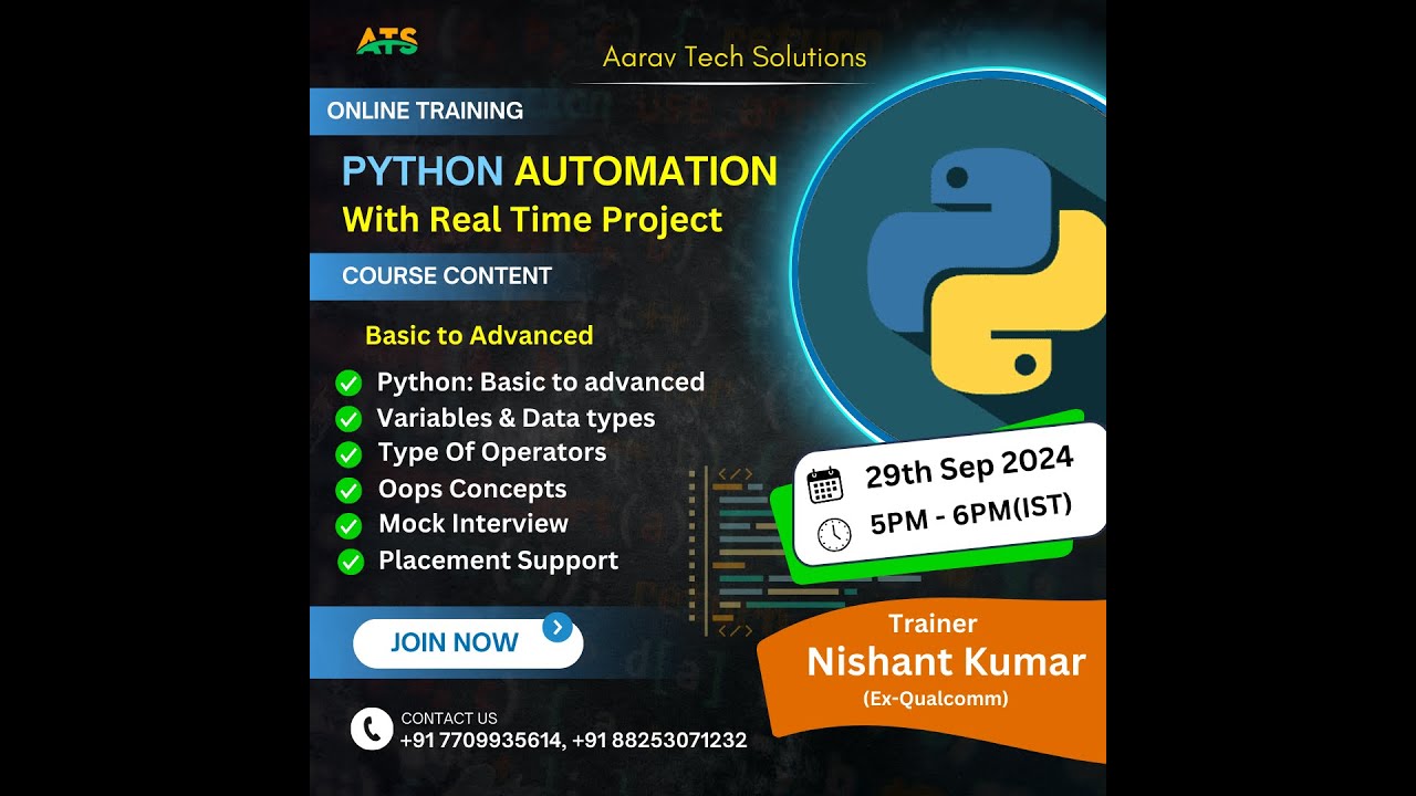 PYTHON AUTOMATION DEMO | ATS - YouTube