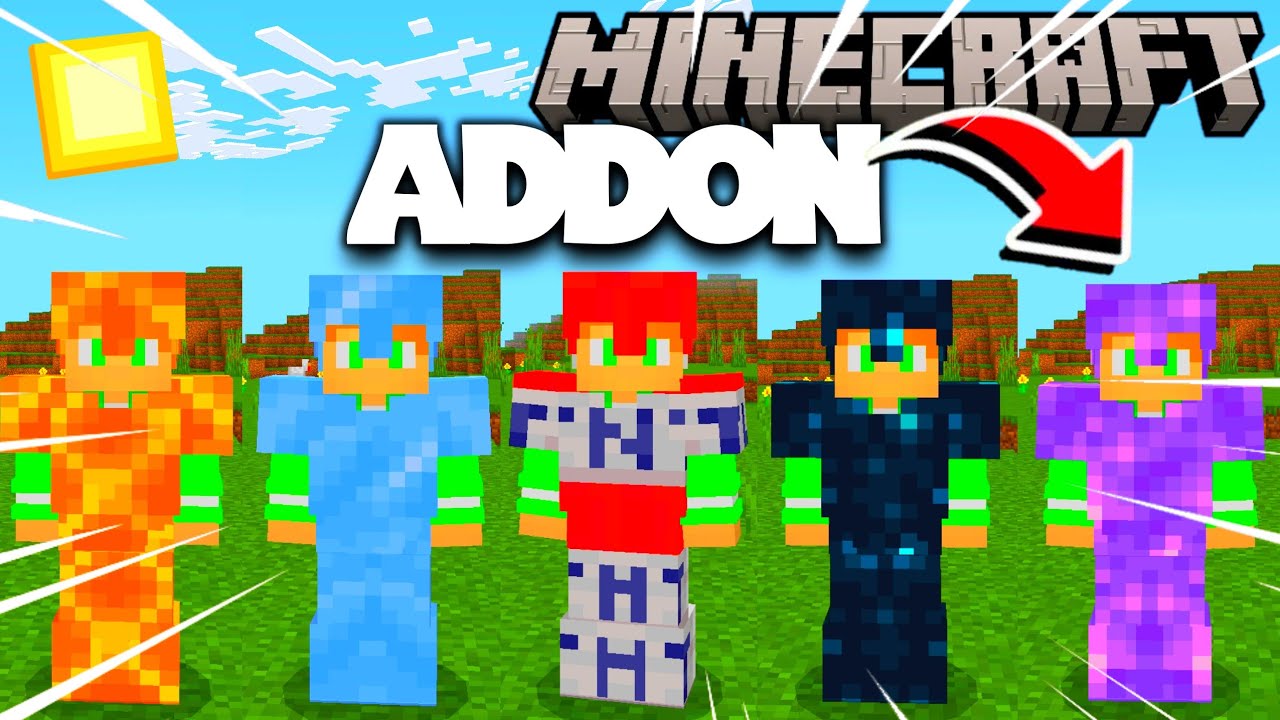 NOVO ADDON INCRÍVEL COM ARMADURAS DE VÁRIOS BLOCOS PARA MINECRAFT PE 1. ...