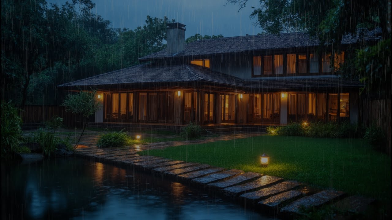 Best Rainfall at the Forest Cabin 🌲 Sleep Deeply with Rain Sounds - YouTube